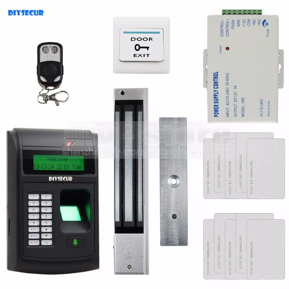 DIYSECUR 125KHz RFID LCD Biometric Fingerprint Keypad ID Card Reader