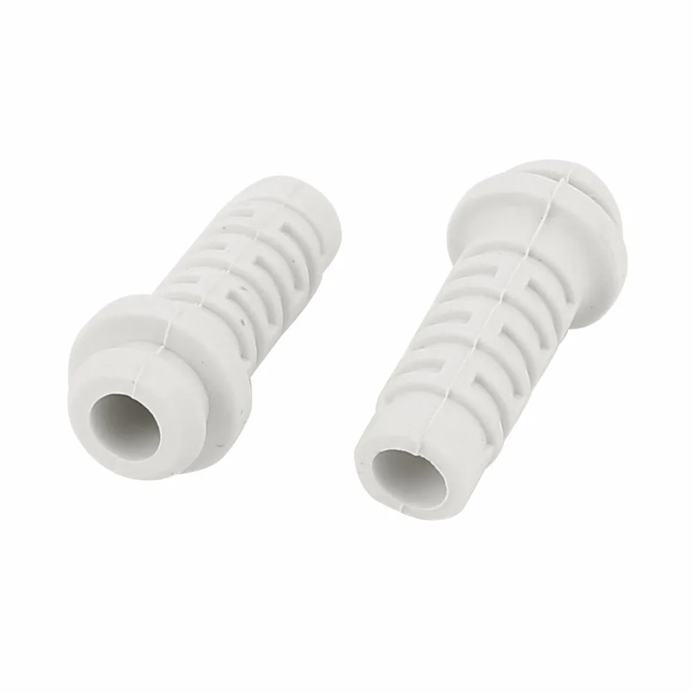 uxcell 10pcs 7mm Inner Dia Rubber Strain Relief Cord Boot Protector Cable Sleeve Beige