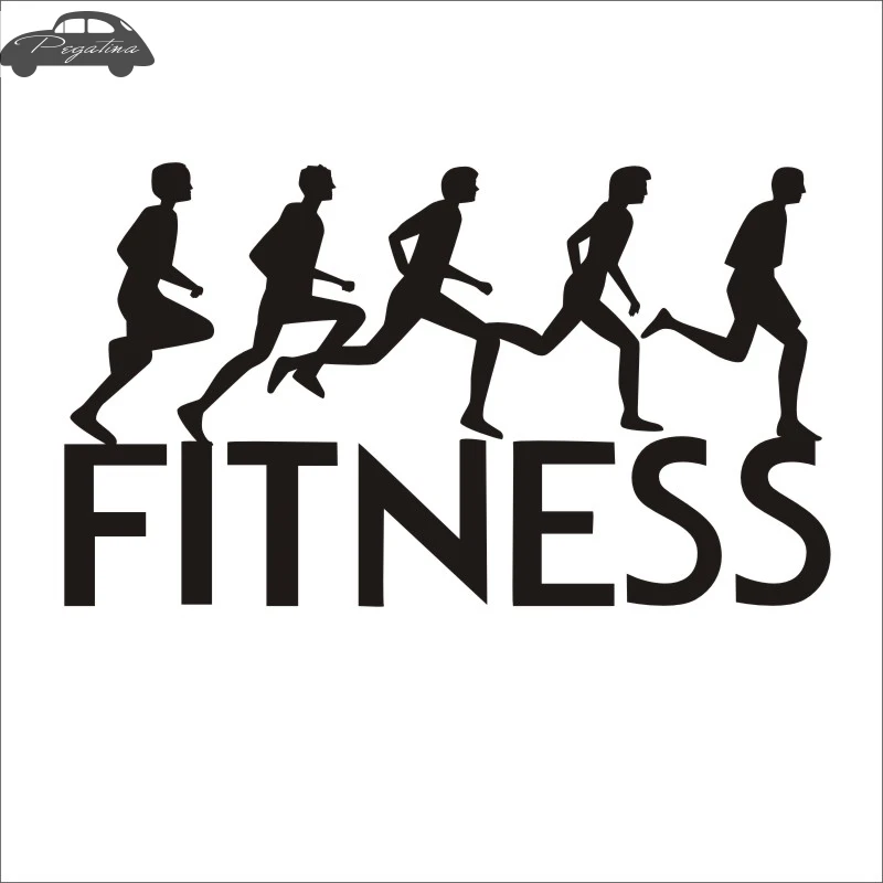Pegatina Car Gym Sticker Run Fitness Crossfit Decal Body building Posters Vinyl Wall Decals