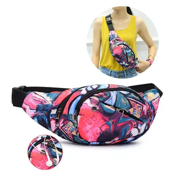 

Waist Bag Colorful Printed Chest Packs Pouch Zipper Adjustable Belt Bag Small Purse Best Sale-WT
