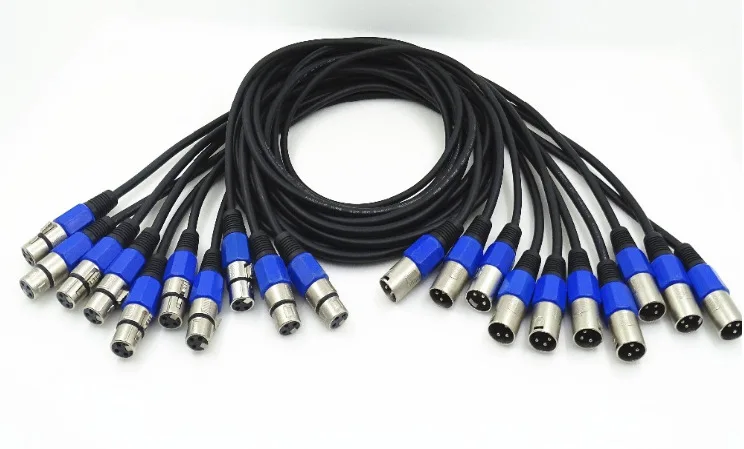 Dyue 3-PIN DMX сигнальная линия 1 M-5 M, 6 M, 7 M, 8 M, 9 M, 10 M, 15 M, 20 м светодиодный прожектор dmx кабель dj оборудование Новинка