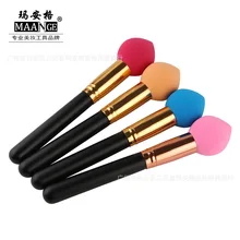 Maange взрыва Профессиональный 4 шт. длинной ручкой Пудра Косметическая слоеного пузырь воды Puff Powder Foundation красоты макияж