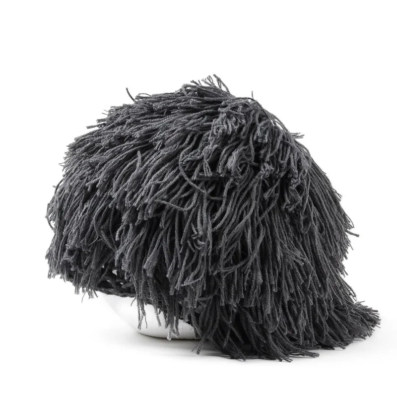 Fashion Men Handmade Knitted Wig Bearded Funny Hat Winter Beard Beanies Face Tassel  Warm Cap Outdoor Creative Ski Caps CP0317 (4)