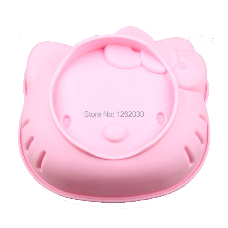 6 дюймов розовый hello kitty торт плесень утолщение силикона мультфильм выпечки