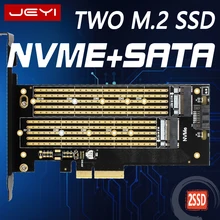 JEYI SK6 M.2 NVMe SSD NGFF к PCIE X4 адаптер M Key B Key двойная интерфейсная карта Suppor PCI Express 3,0x4 2230-22110 все размеры m.2 JEYI SK6 M.2 NVMe SSD NGFF к PCIE X4 адаптер M Key B Key двойная интерфейсная карта Suppor PCI Express 3,0x4 2230-22110 все размеры m.2