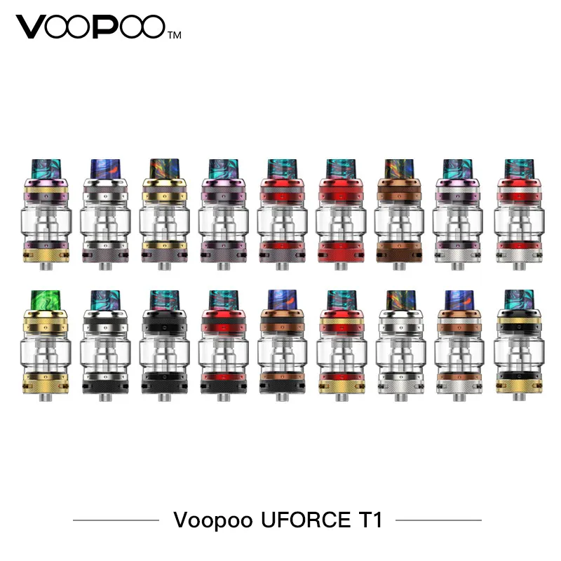 

100% Original VOOPOO UFORCE T1 Tank 8ml Atomizer 24.6mm Diameter Easy Top Refill & New Mesh N1 Coil E-cigarette Vape Atomizer