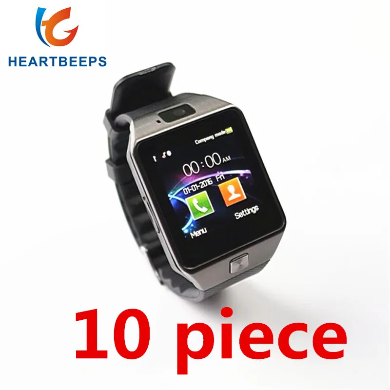 

10 piece Factory wholesale price DZ09 Bluetooth Smart Watch,For Android ISO Phone Support Sim Card TF Card