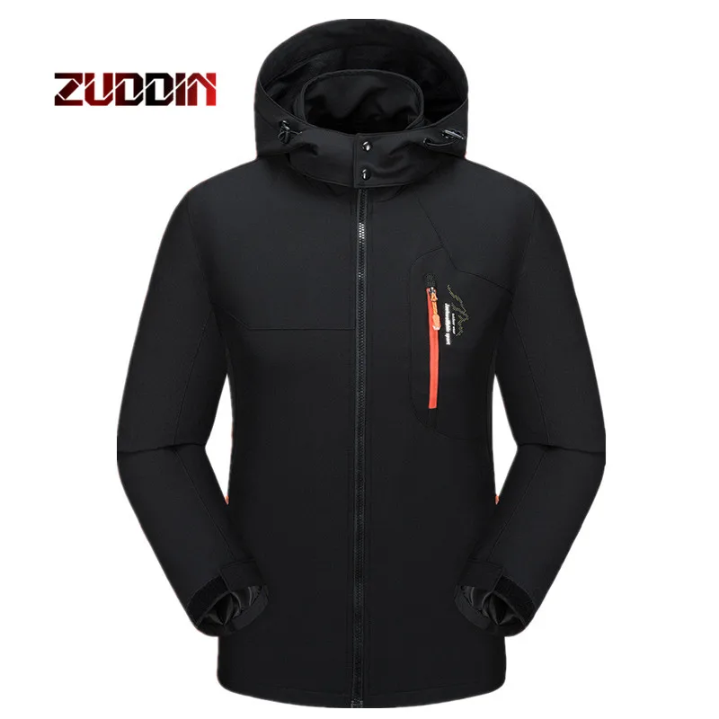 

Dropshipping 2018 New Four-sided shell soft shell lotus leaf waterproof thin jacket outdoor men's mountaineering clothes