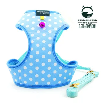 

100Pcs/Lot Point Crown Pet Dog Harness With Leashes Lead Chest Strap For Dog