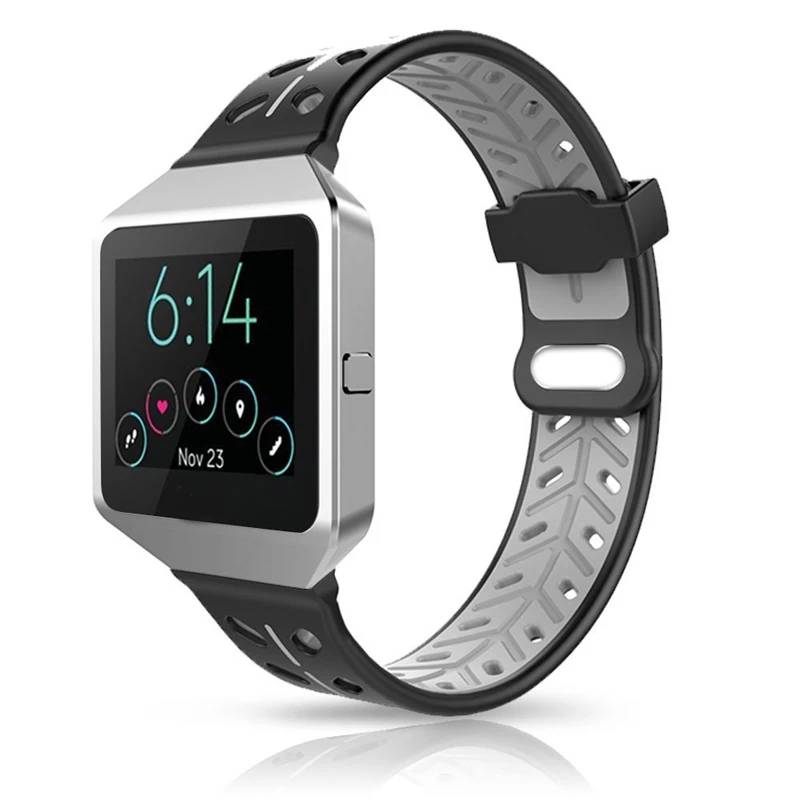 Bemorcabo Мягкие силиконовые часы ремешок Браслет для Fitbit Blaze Смарт фитнес часы Спорт листья стиль без рамки