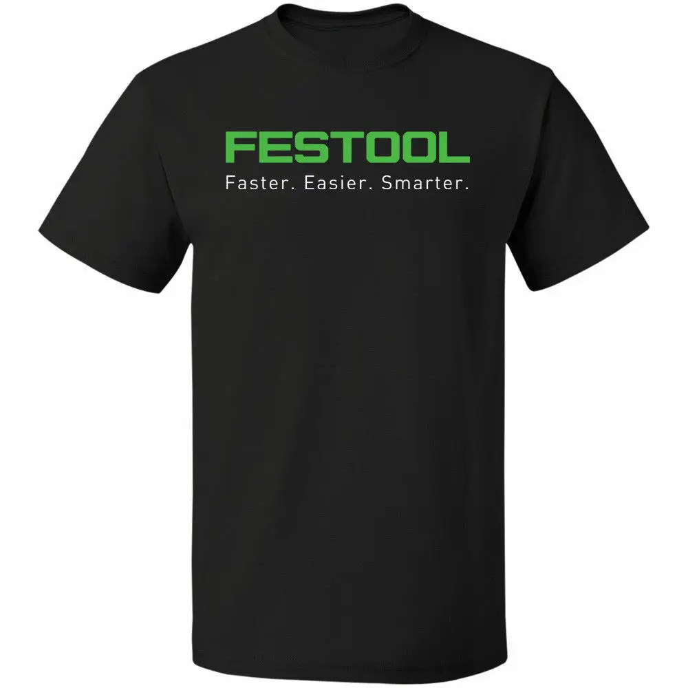 Festool power tool немецкая черная белая футболка с логотипом Мужская Бесплатная