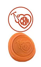Doctor Stethoscop Vintage Custom Luxury Wax Seal Sealing Stamp Brass Peacock Metal Handle Sticks Melting Spoon Wood Gift Box Set