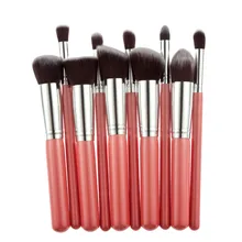 9 PCS Red Professional Makeup Brushes Facial Care Powder Blush Cosmetics Make Up Brush Tools Foundation Brush Tool JU303
