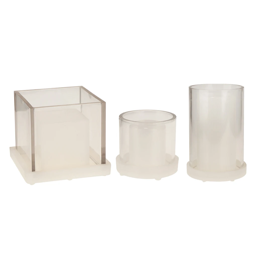 Unique Designs Hollow Cube Cylinder Shaped Candle Making Beautiful Mold Mould Aromatherapy Candle DIY Tool