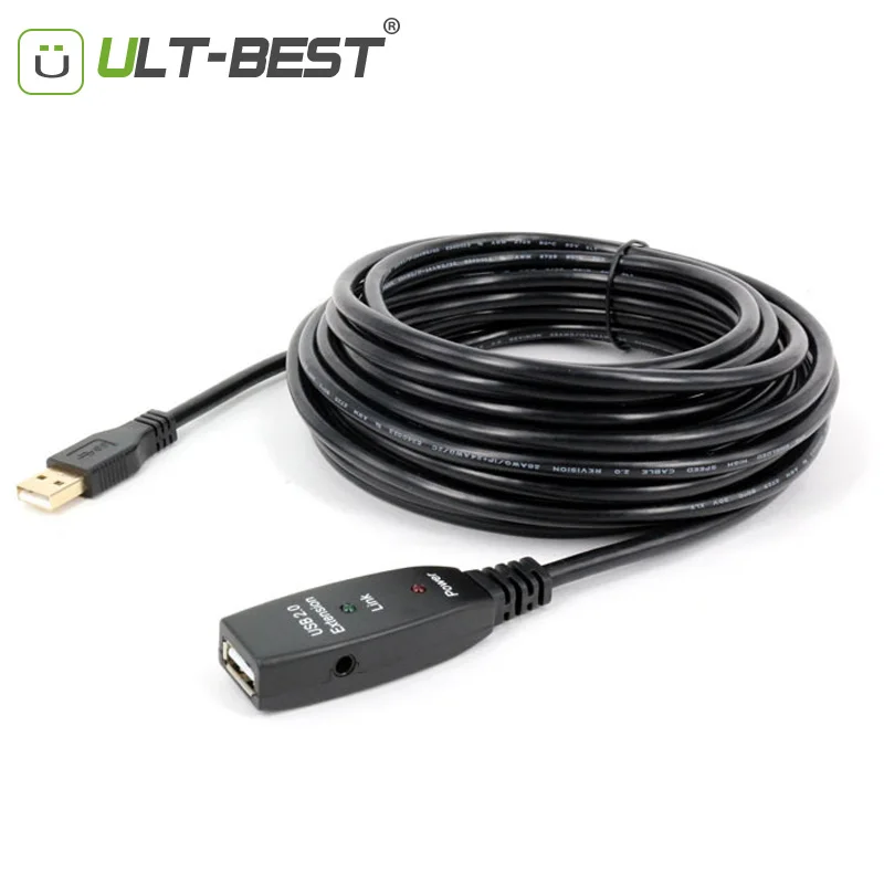 USB Удлинительный кабель ULT Best 5 м 10 15 20 25 30 2 0 Активный ретранслятор типа Папа мама