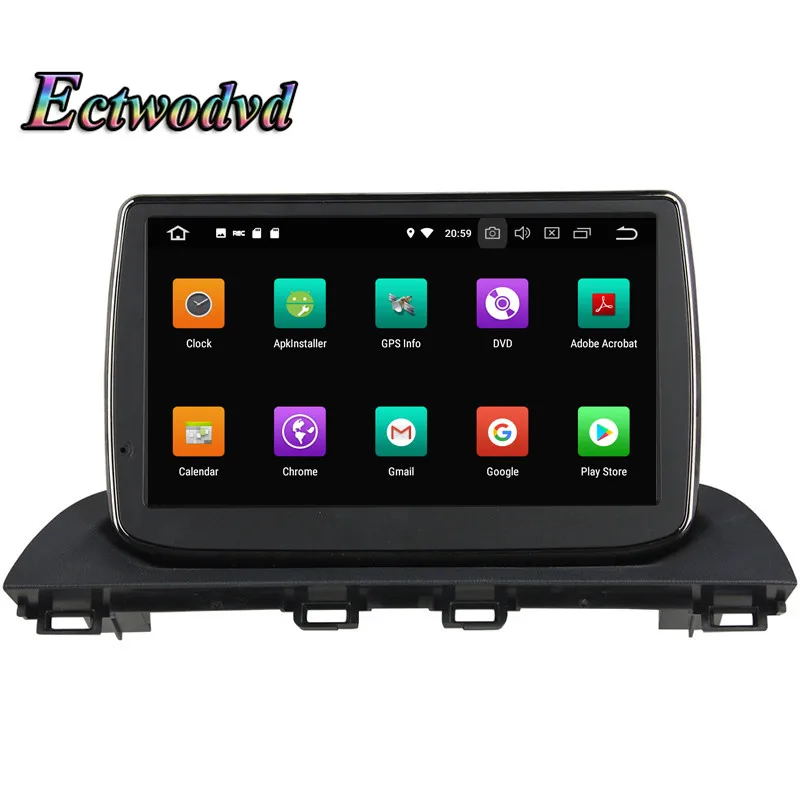 Excellent Ectwodvd Octa Core 4G RAM 64G ROM Android 9.0 Car Multimedia DVD Player GPS HeadUnit For Mazda 3 Axela 2014 2015 2016- 3