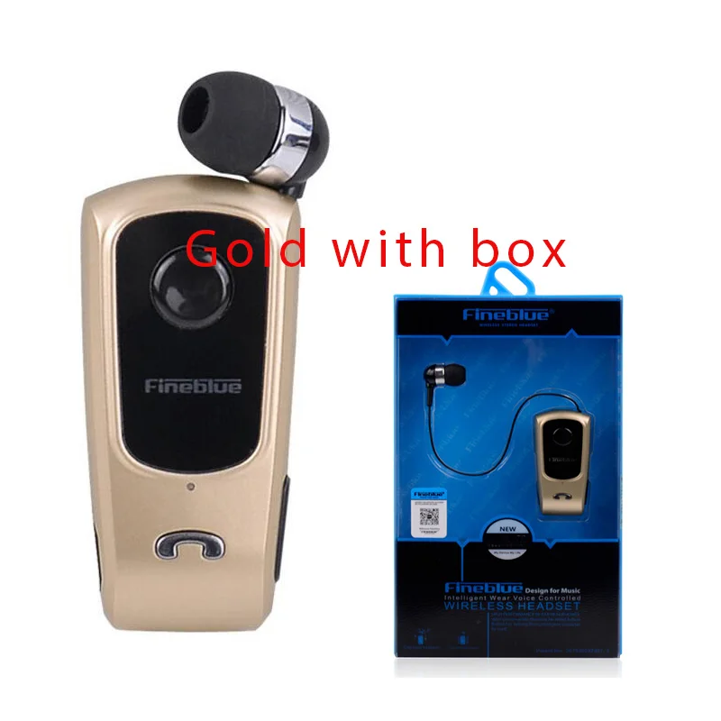 FineBlue F920 беспроводные Bluetooth наушники-вкладыши Наушники звонки напоминают вибрацию износа клип гарнитура 10 шт./партия - Цвет: Gold with box