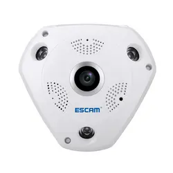 ESCAM 960 P HD мини Wi Fi IP камера 360 градусов охранных беспроводной панорамный камера видеонаблюдения «рыбий глаз» 1.3MP PTZ VR безопасности