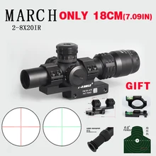 Hunting Optical Sight 2-8x20IR Riflescope Adjustable Green Red Dot Hunting Light Tactical Scope Reticle Optical Rifle Scope Hunting Optical Sight 2-8x20IR Riflescope Adjustable Green Red Dot Hunting Light Tactical Scope Reticle Optical Rifle Scope