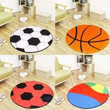 Футбольный коврик в виде баскетбольного мяча, диаметр 80 см/95 см, круглые ковры и коврики для детской комнаты, игровой коврик, коврик для комнаты YMC14
