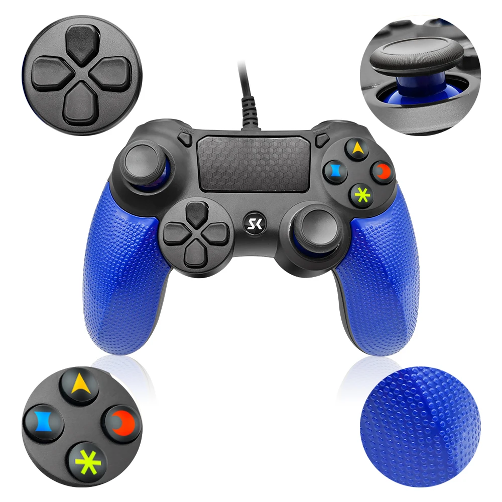 Проводной джойстик игровой контроллер гарантия 6 месяцев для PS4 двойной геймпады