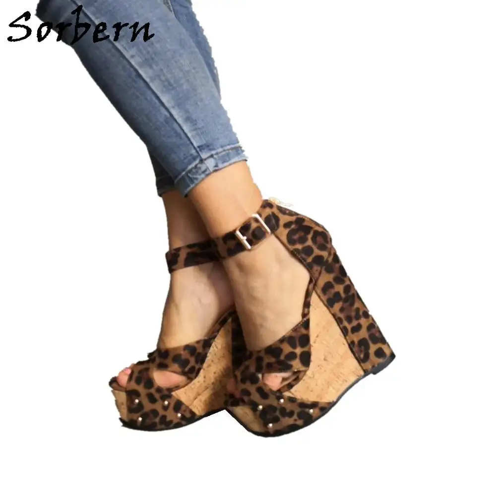 

Sorbern Leopard Women Wedges Sandals Shoes Ladies Party Sandals Shoes Sandalias Mujer 2019 Summer Style Sandals