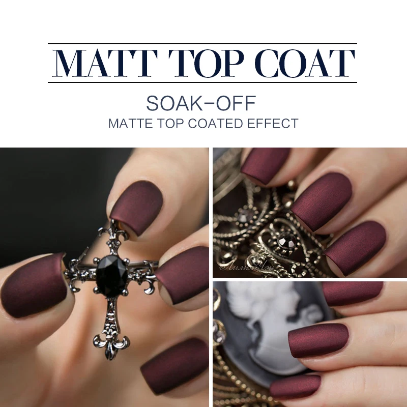 Azure 8ml Matte Top Coat Uv Gel Led Top Coat Nail Gel Polish Long