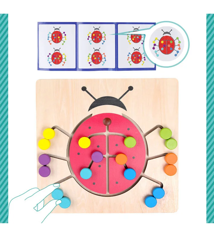 Детские игрушки для детей для раннего обучения по системе Монтессори Обучающие деревянные игрушки Лабиринт слайд головоломка доска Обучающие приспособления для детей Подарки