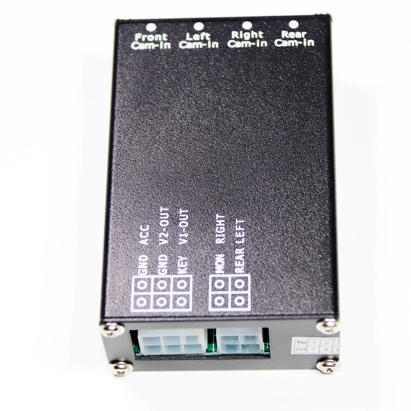 

4 Channel Control Box For Car Rear / Front / left /rear view Camera , Car Camera Switch with Cables connect to DVD / GPS