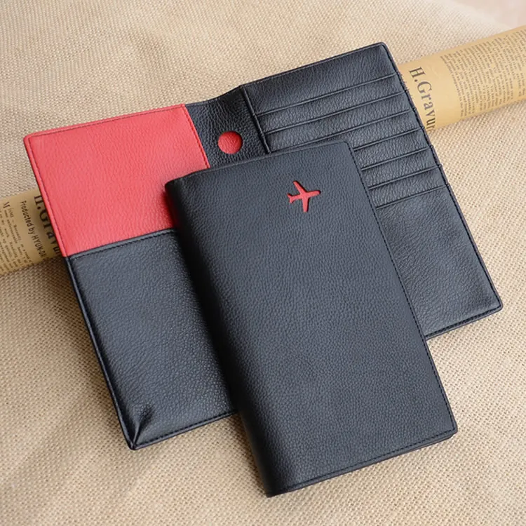 country color cover passport by Leather Women Genuine Travel Holder Passport 10pcs/Lot