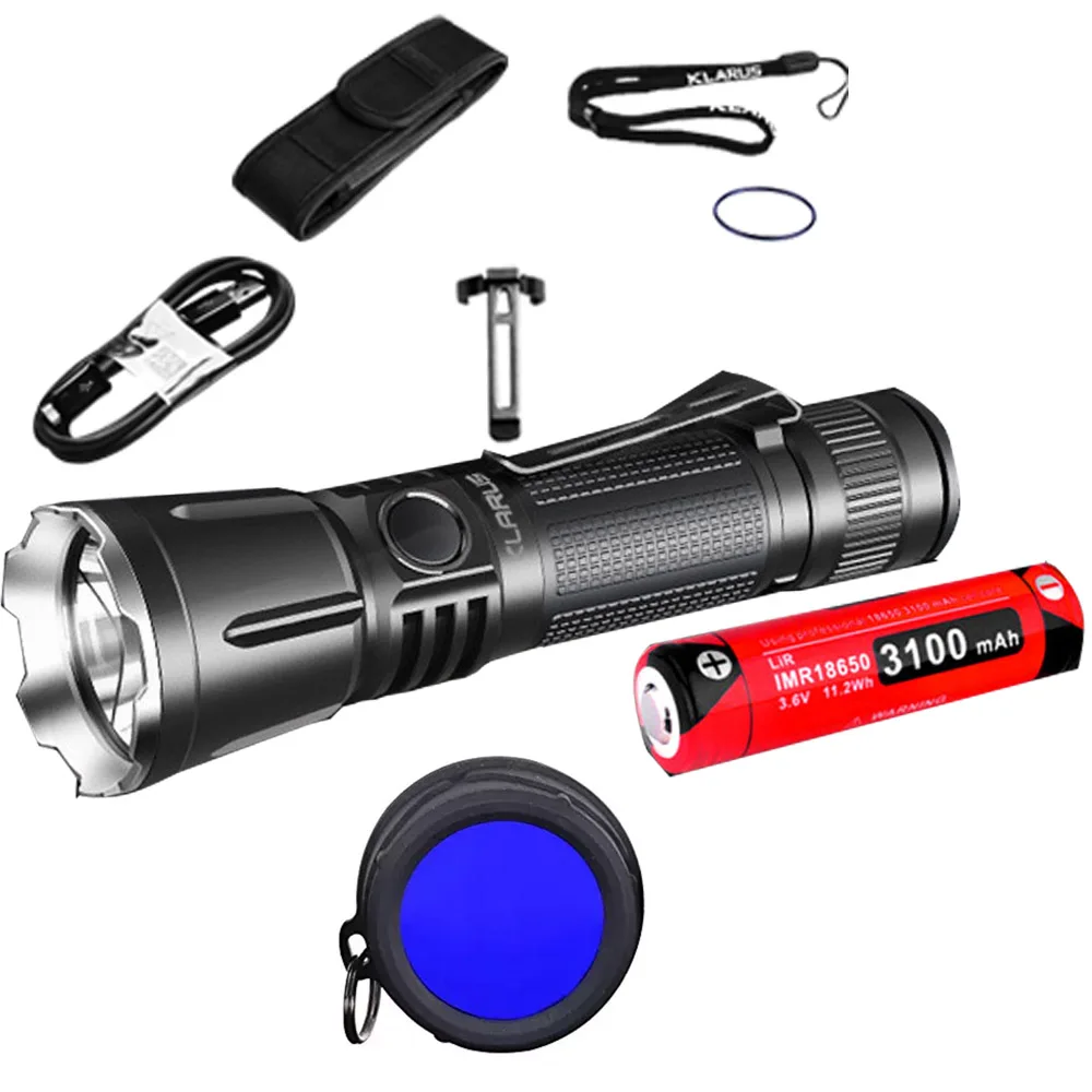 

Klarus 360X3 360 degrees Tactical Flashlight CREE XHP70.2 max 3200 lumen throw 283 meter torch with FT11X Filter