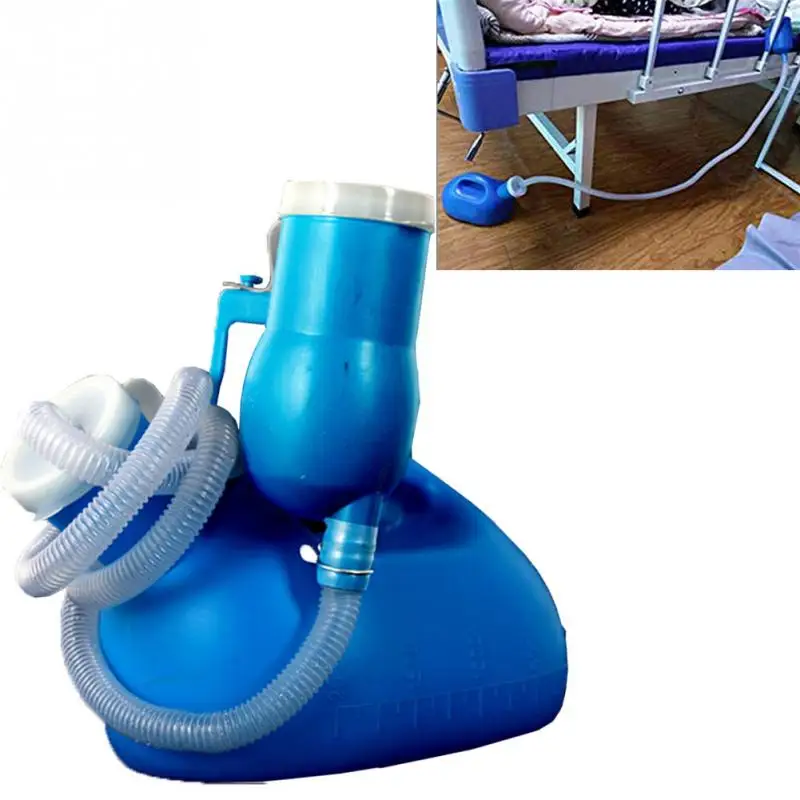 Пластиковый 2000 мл домашний больничный мужской набор горшок портативная бутылка с трубой для мужчин кемпинг путешествия синий/белый