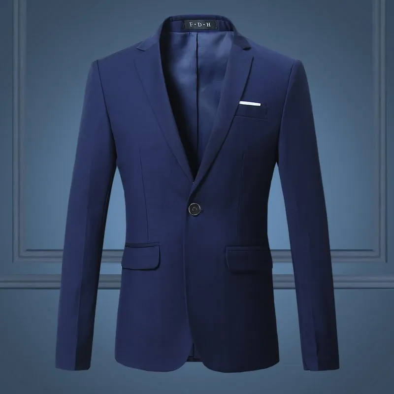 10 цветов) Высококачественный мужской деловой Профессиональный Блейзер, большой размер, Модный деловой однотонный тонкий пиджак для мужчин 6XL