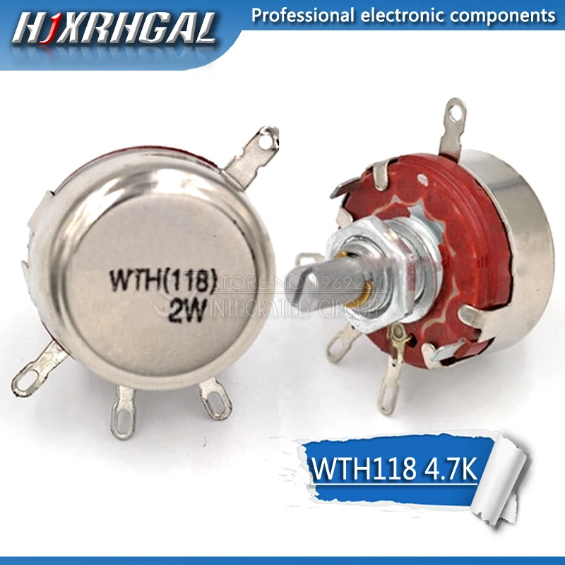 Aexit WTH118-1A 2W Variable Resistors 22K Ohm Rotary Taper Potentiometers Carbon Potentiometer