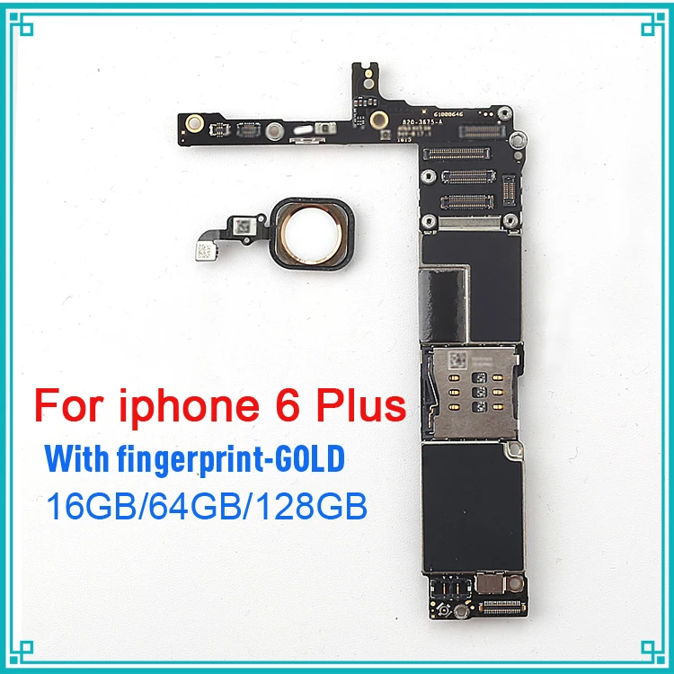 Материнская плата для iphone 6 plus 16 ГБ 64 128 с золотым Touch ID полностью разблокированная