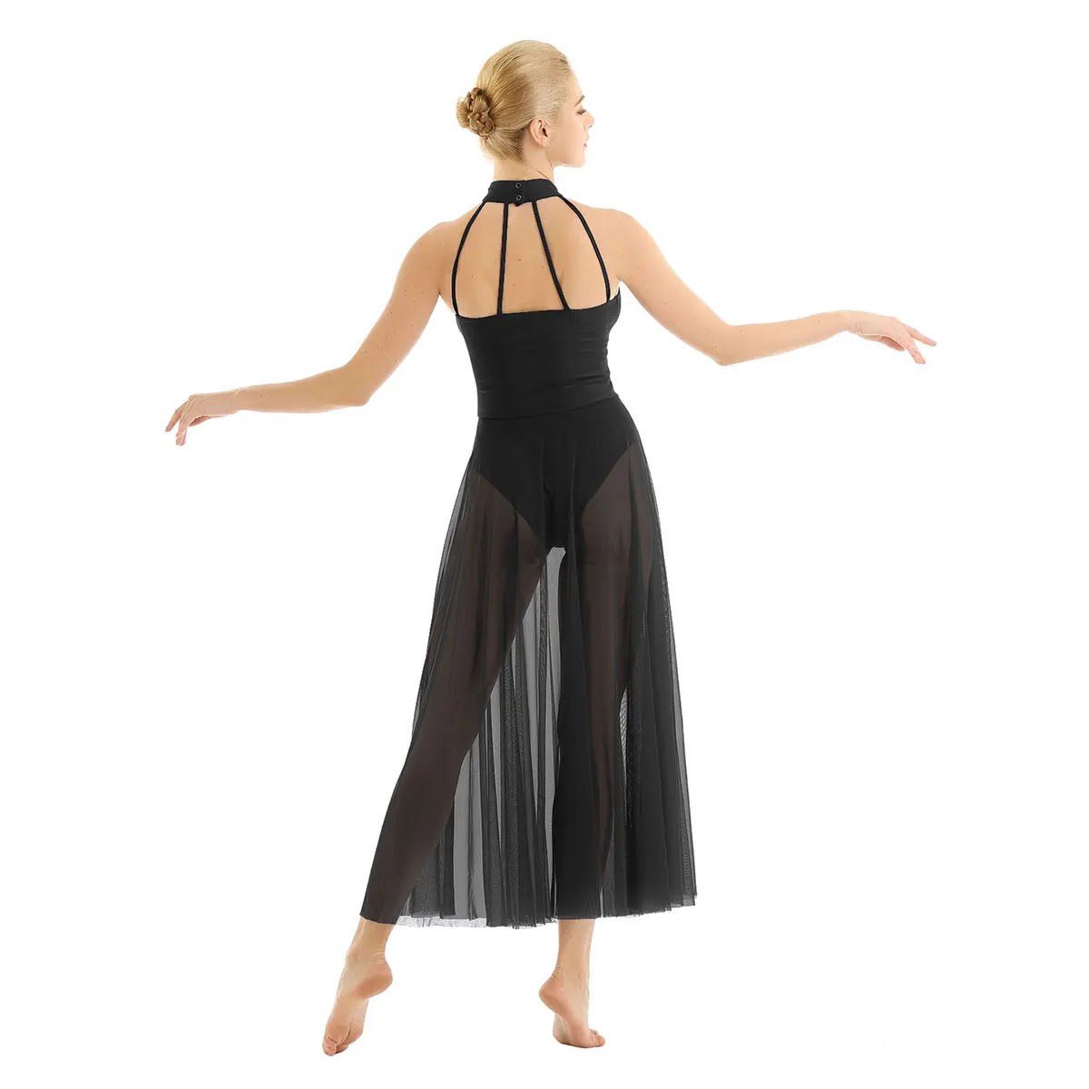 Iiniim, женское балетное танцевальное платье, для взрослых, балерина, лирическое соревнование, гимнастическое трико, костюмы для женщин, танцевальная одежда с сетчатой юбкой