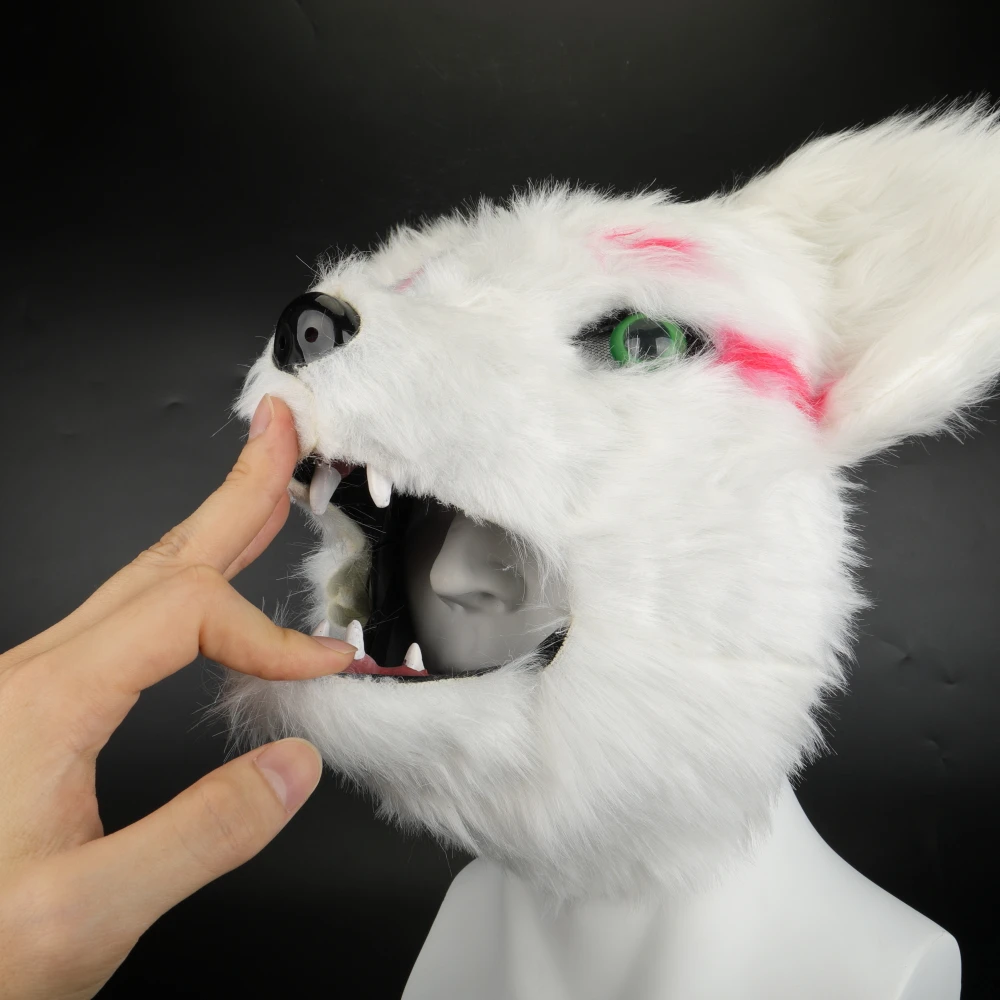 Animal Masks Animal Themed Costumes Horrible Rabbit Mask Felt Plastic Cosplay Prop Halloween Accessories Men Women Face Mask     (52)