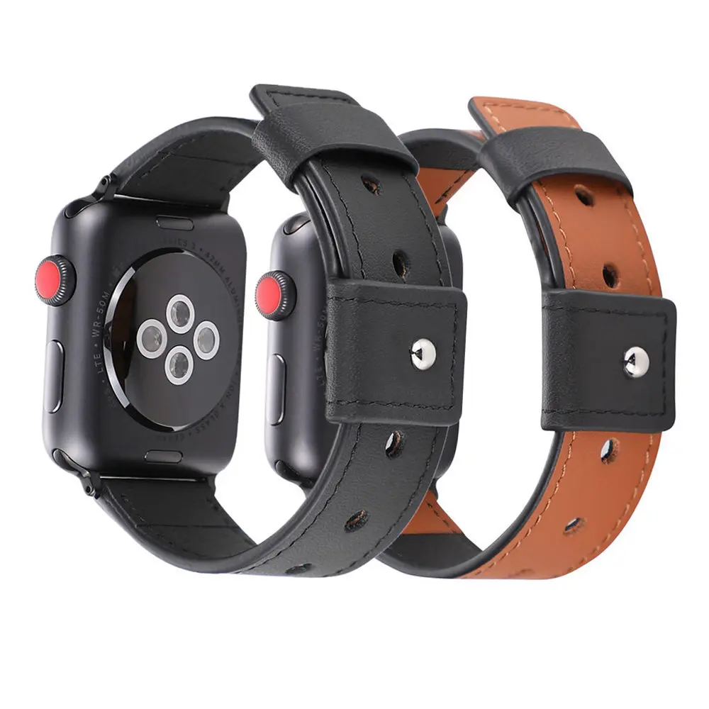 

Leather Strap For Apple watch band 4 44mm 40mm iWatch band 42mm 38 mm Genuine Leather watchband belt Bracelet Apple watch 3 2 1