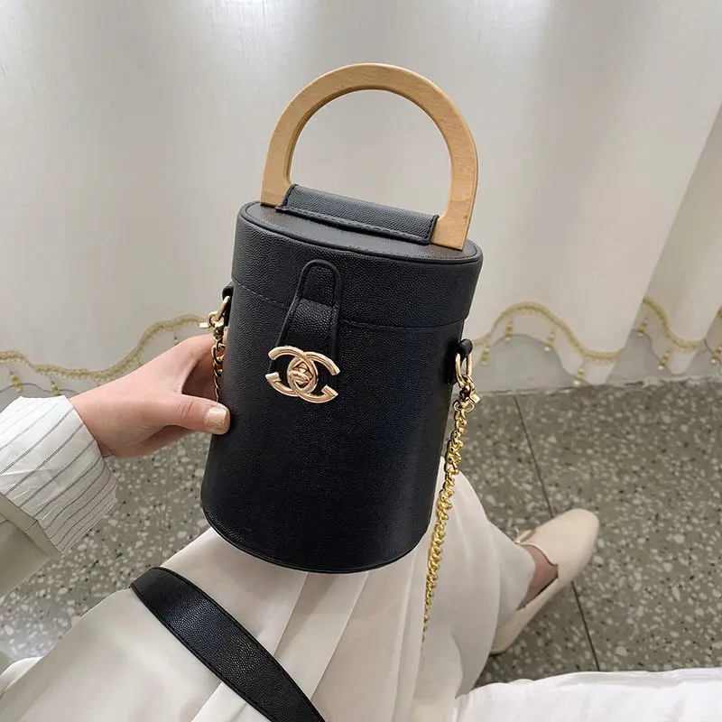 

Youbroer New Female Bag Portable Bucket Bag Trend Chain Bags Single Shoulder Diagonal Span Thread