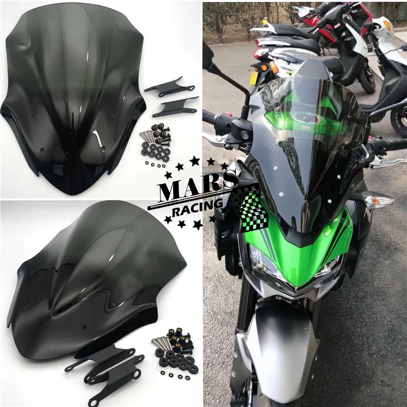 Мотоцикл ветровое стекло козырек подходит для Kawasaki z900 17 18 19 стиль двойной пузырь