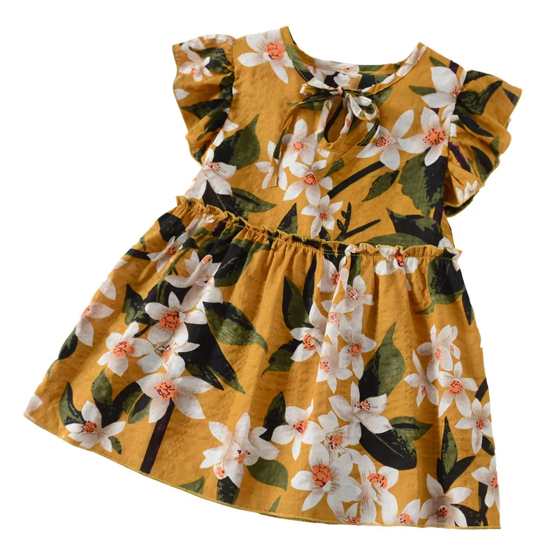 Children's Dresses Vintage Short Sleeve Ruffles Sundress Casual Kids Clothes Floral Dress Baby Party Summer Beach Dress 0-4y Children's Dresses Vintage Short Sleeve Ruffles Sundress Casual Kids Clothes Floral Dress Baby Party Summer Beach Dress 0-4y