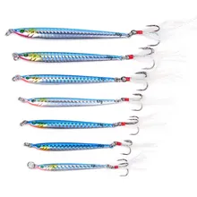 7Pcs Jig 7g-40g/6cm-10cm Steel Spoon Fishing Lures Spinner Baits Paillette Knife Wobbler Sea Fishing Lures Bass