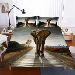 HELENGILI 3D Постельное белье с принтом слона постельное белье реалистичные постельное белье с наволочкой кровать набор домашнего текстиля # WZ-130