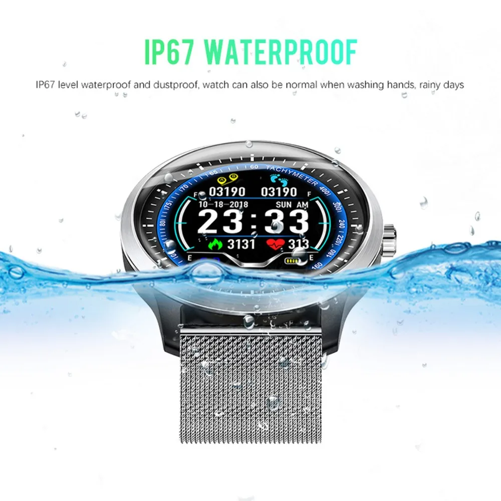 LEMDIOE N58 ECG + PPG мужские Смарт часы водонепроницаемые IP67 измерение показателей ЭКГ