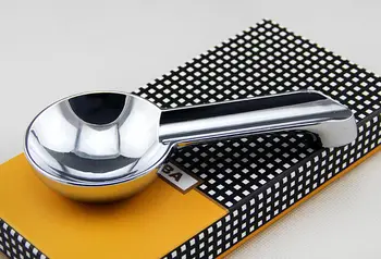 

COHIBA Silver Metal Mini Single-side Cigar Ashtray Showing Stand In Gift Box