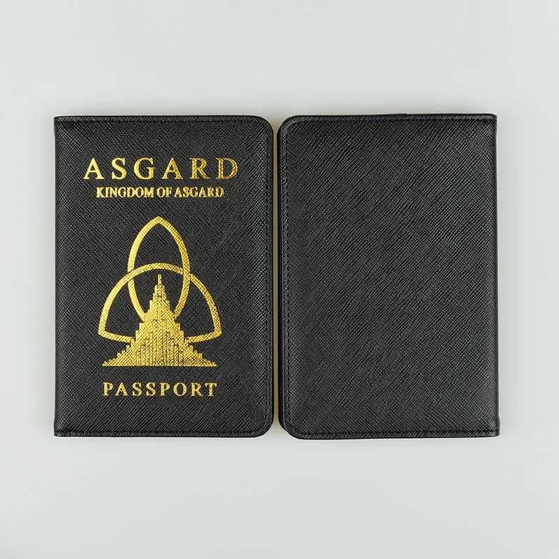 DIKEDAKU Wakanda Держатель для паспорта Rfid крест узор из искусственной кожи Обложка для паспорта Asgard паспорт кошельки Кошелек Прямая поставка