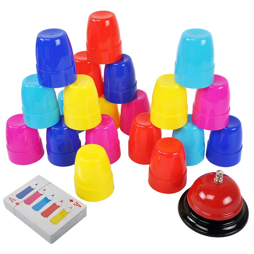 

2019 Classic Card Games Outdoor and Indoor Speed Cups Cards Game Family Children Board Games Quick Cups Party Games