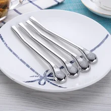 5 шт 304# фильтр из нержавеющей стали трубочки ложка-мешалка