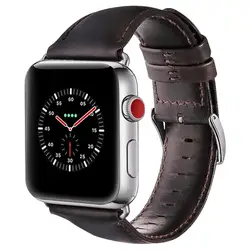 Для наручных часов iwatch серии пояса 4/3/2/1 кожаный браслет кожаный ремешок для часов аpple 38 мм 42 мм 40 мм 44 AW863