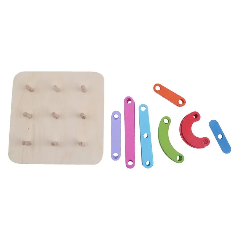 Wooden Building Puzzle Toys For Children Educational Montessori Column Baby Wooden Jigsaw Puzzle Educational Toy Birthday Gift baby-building-blocks-wooden
